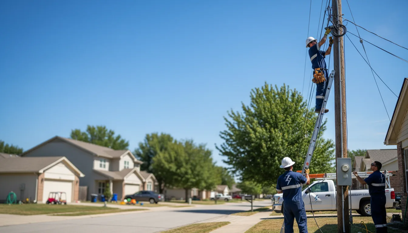 Residential electrician providing installation services in Burnham, PA